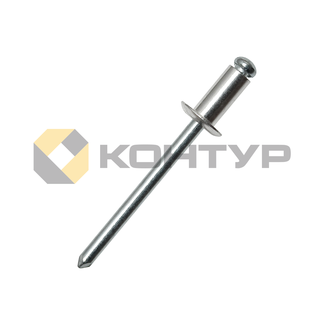 RIVSTR3.2-6AC/AC Вытяжная заклёпка стандартный бортик сталь/сталь 3,2Х6 для толщины металла 1,5-3,0 мм